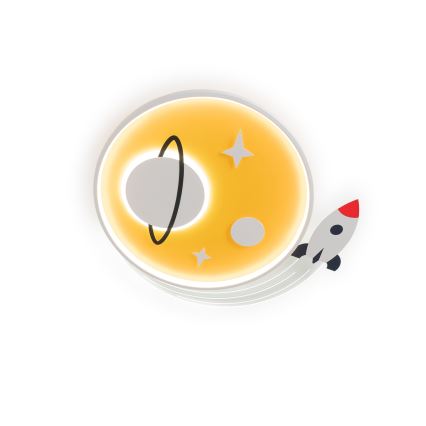 Brilagi -LED Plafondlamp voor kinderkamer STARSHIP LED/64W/230V 3000/4500K geel