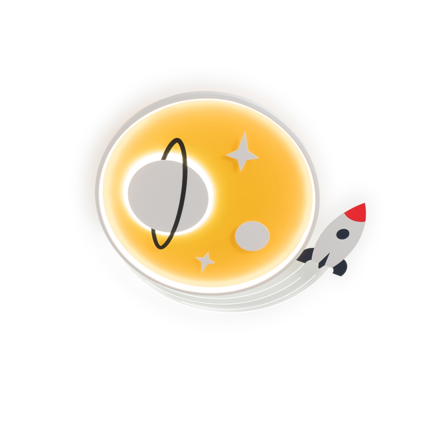 Brilagi -LED Plafondlamp voor kinderkamer STARSHIP LED/64W/230V 3000/4500K geel
