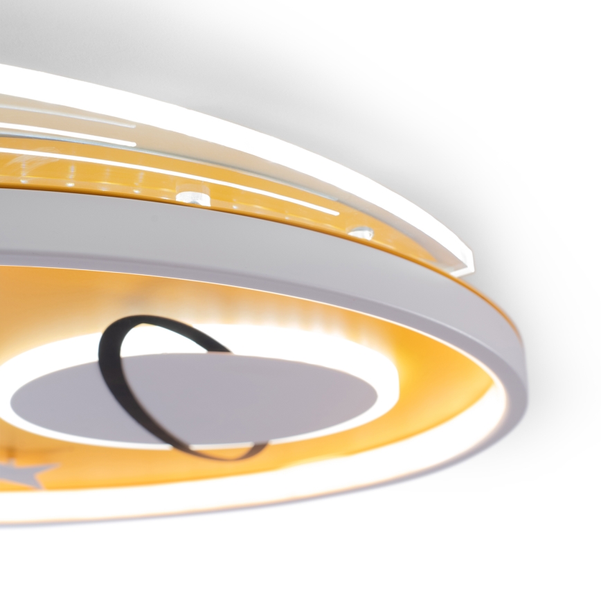 Brilagi -LED Plafondlamp voor kinderkamer STARSHIP LED/64W/230V 3000/4500K geel