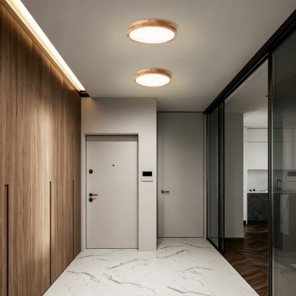 Brilagi - LED plafondlamp WOODLINE LED/24W/230V 3000/4000/6000K eiken Ø 30 cm