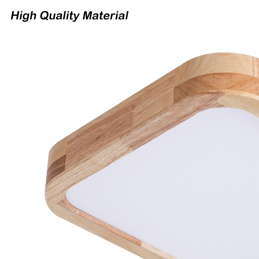 Brilagi - LED plafondlamp WOODLINE SQUARE LED/32W/230V 3000/4000/6000K eik 30x30 cm