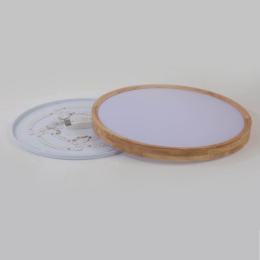 Brilagi - LED-plafondlamp WOODROUND LED/40W/230V 3000/4000/6000K Ø 60 cm hout CRI 90