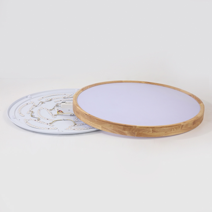 Brilagi - LED plafondlamp WOODROUND LED/70W/230V 3000/4000/6000K Ø 80 cm hout CRI 90