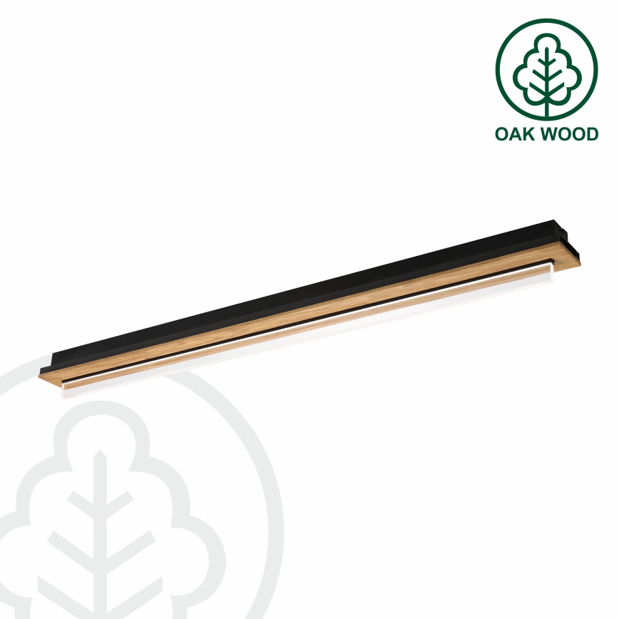 Brilagi - LED plafondlamp WOODY FLAT LED/25W/230V 118 cm eiken/zwart
