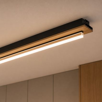 Brilagi - LED plafondlamp WOODY FLAT LED/25W/230V 118 cm eiken/zwart