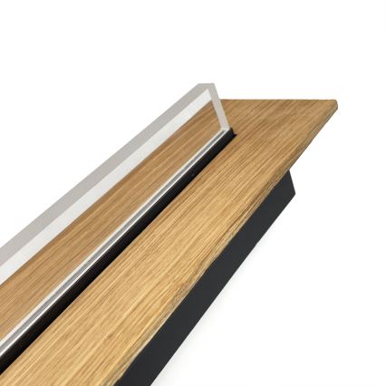 Brilagi - LED plafondlamp WOODY FLAT LED/25W/230V 118 cm eiken/zwart