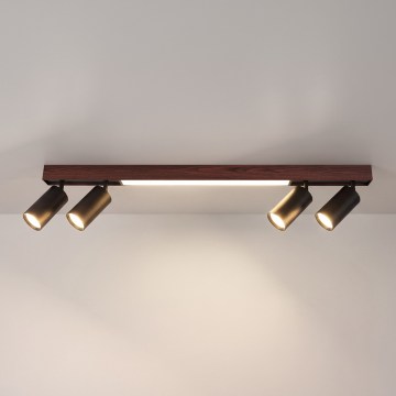 BRILAGI - LED plafondspot SELE 4xGU10/30W/230V + LED/20W zwart/eiken decor