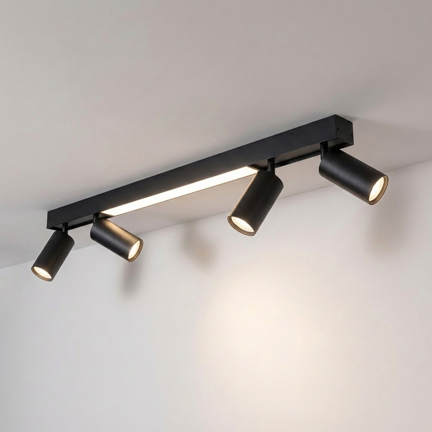 Brilagi - LED plafondspot SELE 4xGU10/30W/230V + LED/20W zwart