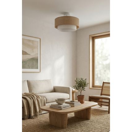 Brilagi - LED plafonnière BOHO ECO 1xE27/10W/230V Ø 40 cm beige/crème