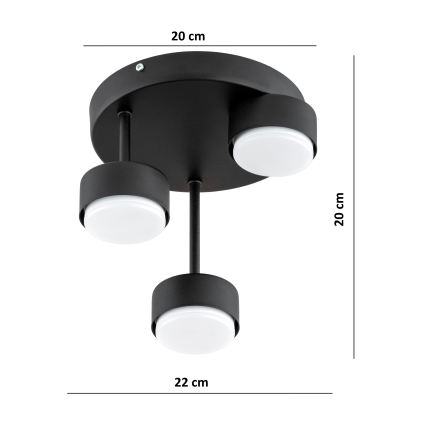 Brilagi - LED plafonnière MONO 3xGX53/30W/230V zwart