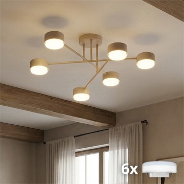 Brilagi - LED plafonnière MONO 6xGX53/30W/230V beige