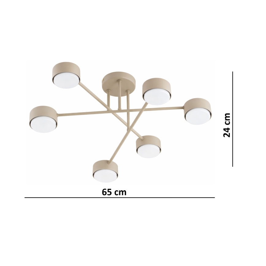 Brilagi - LED plafonnière MONO 6xGX53/30W/230V beige
