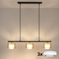 Brilagi - LED RGB+CCT dimbare hanglamp aan kabel AURA LUX 3xGX53/14W/230V 2700-6500K Wi-Fi Tuya zwart/goud