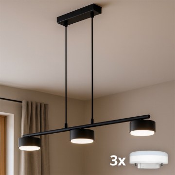 Brilagi - LED RGB+CCT dimbare hanglamp aan kabel MONO 3xGX53/14W/230V 2700-6500K Wi-Fi Tuya zwart