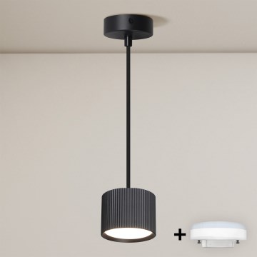 Brilagi - LED RGB+CCT dimbare hanglamp aan kabel STRIPY 1xGX53/14W/230V 2700-6500K Wi-Fi Tuya zwart