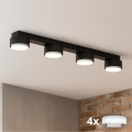 Brilagi - LED RGB+CCT dimbare inbouwspot MONO 4xGX53/14W/230V 2700-6500K Wi-Fi Tuya zwart