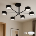 Brilagi - LED RGB+CCT dimbare opbouwplafondlamp MONO 6xGX53/14W/230V 2700-6500K Wi-Fi Tuya zwart