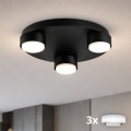 Brilagi - LED RGB+CCT dimbare plafondlamp MONO 3xGX53/14W/230V 2700-6500K Wi-Fi Tuya Ø 30 cm zwart