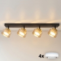 Brilagi - LED RGB+CCT Dimbare spot AURA LUX 4xGX53/14W/230V 2700-6500K Wi-Fi Tuya zwart/goud