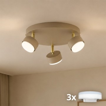 Brilagi - LED RGB+CCT dimbare spot MONO 3xGX53/14W/230V 2700-6500K Wi-Fi Tuya beige/goud