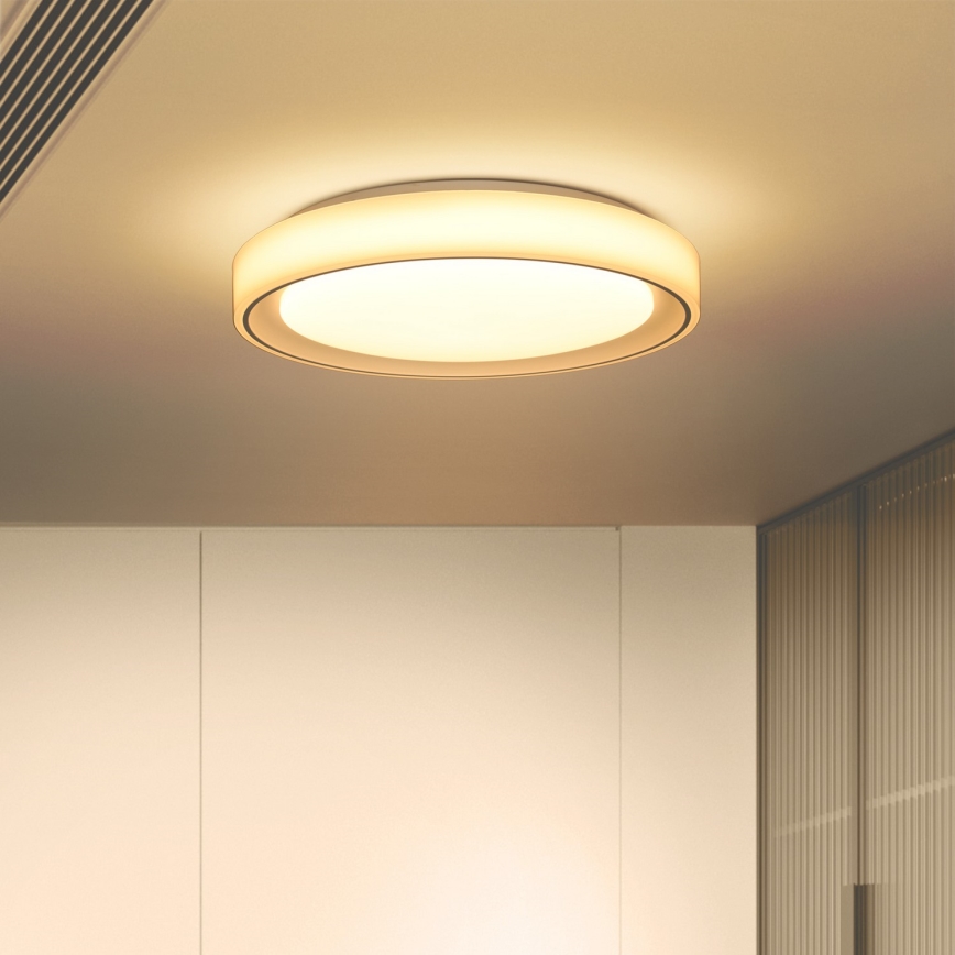 Brilagi - LED RGB dimbare plafondlamp FLOCO LED/30W/230V Ø 39,5 cm 3000-6500K Wi-Fi Tuya + LED/6W + afstandsbediening