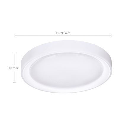 Brilagi - LED RGB dimbare plafondlamp FLOCO LED/30W/230V Ø 39,5 cm 3000-6500K Wi-Fi Tuya + LED/6W + afstandsbediening