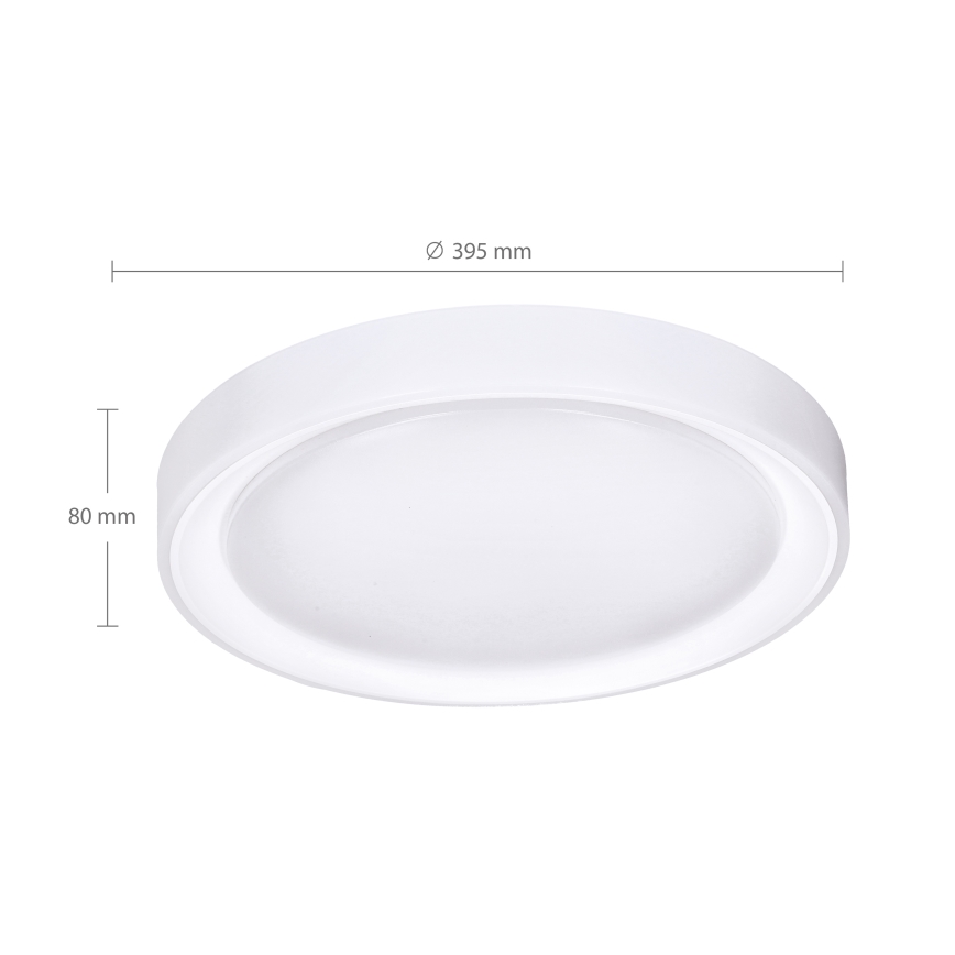Brilagi - LED RGB dimbare plafondlamp FLOCO LED/30W/230V Ø 39,5 cm 3000-6500K Wi-Fi Tuya + LED/6W + afstandsbediening