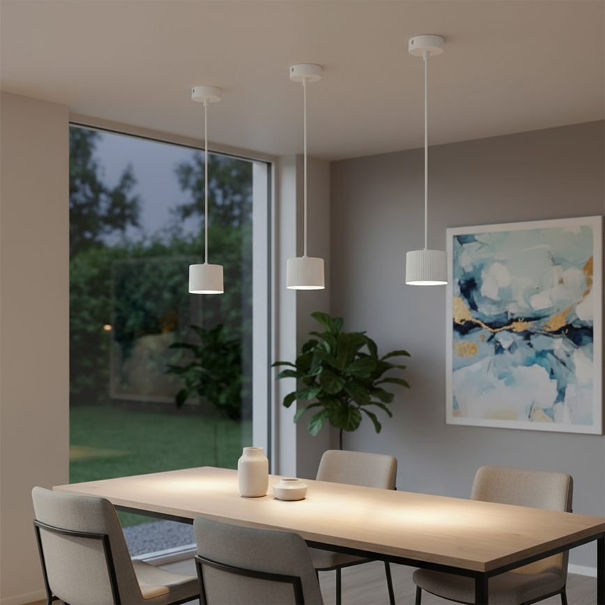Brilagi - LED RGB+CCT dimbare hanglamp met kabel STRIPY 1xGX53/14W/230V 2700-6500K Wi-Fi Tuya wit