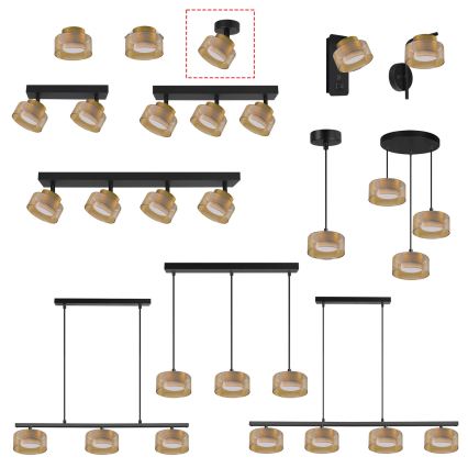 Brilagi - LED RGB+CCT dimbare inbouwspot AURA LUX 1xGX53/14W/230V 2700-6500K Wi-Fi Tuya zwart/goud