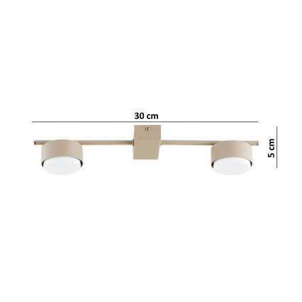 Brilagi - Dimbare LED RGB+CCT spot MONO 2xGX53/14W/230V 2700-6500K Wi-Fi Tuya beige