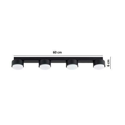 Brilagi - LED RGB+CCT dimbare inbouwspot MONO 4xGX53/14W/230V 2700-6500K Wi-Fi Tuya zwart