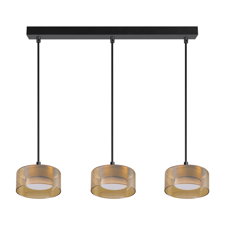 Brilagi - LED RGB+CCT dimbare hanglamp aan kabel AURA LUX 3xGX53/14W/230V 2700-6500K Wi-Fi Tuya zwart/goud