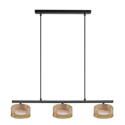Brilagi - LED RGB+CCT dimbare hanglamp aan kabel AURA LUX 3xGX53/14W/230V 2700-6500K Wi-Fi Tuya zwart/goud