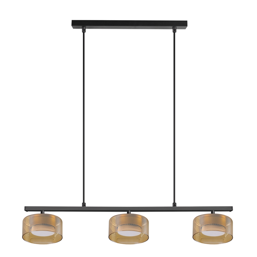 Brilagi - LED RGB+CCT dimbare hanglamp aan kabel AURA LUX 3xGX53/14W/230V 2700-6500K Wi-Fi Tuya zwart/goud