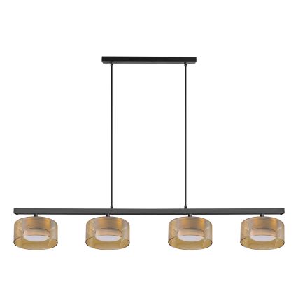 Brilagi - LED RGB+CCT dimbare hanglamp aan kabel AURA LUX 4xGX53/14W/230V 2700-6500K Wi-Fi Tuya zwart/goud