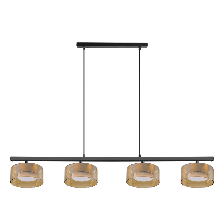 Brilagi - LED RGB+CCT dimbare hanglamp aan kabel AURA LUX 4xGX53/14W/230V 2700-6500K Wi-Fi Tuya zwart/goud