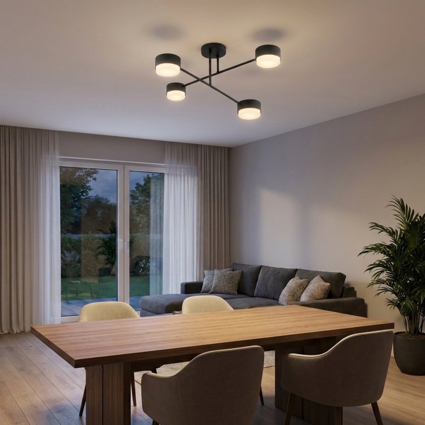 Brilagi - LED RGB+CCT dimbare opbouwlamp MONO 4xGX53/14W/230V 2700-6500K Wi-Fi Tuya zwart