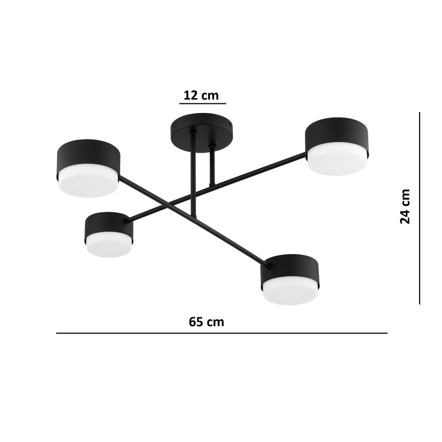 Brilagi - LED RGB+CCT dimbare opbouwlamp MONO 4xGX53/14W/230V 2700-6500K Wi-Fi Tuya zwart