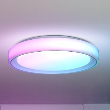 Brilagi - LED RGB dimbare plafondlamp FLOCO LED/30W/230V 3000-6500K Wi-Fi Tuya + LED/6W + afstandsbediening