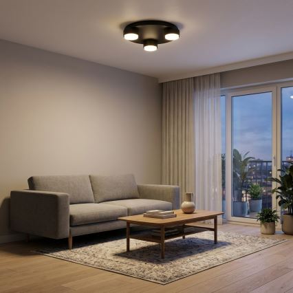 Brilagi - LED RGB+CCT dimbare plafondlamp MONO 3xGX53/14W/230V 2700-6500K Wi-Fi Tuya Ø 30 cm zwart