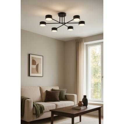 Brilagi - LED RGB+CCT dimbare opbouwplafondlamp MONO 6xGX53/14W/230V 2700-6500K Wi-Fi Tuya zwart