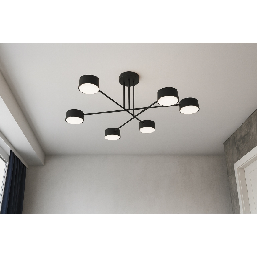 Brilagi - LED RGB+CCT dimbare opbouwplafondlamp MONO 6xGX53/14W/230V 2700-6500K Wi-Fi Tuya zwart