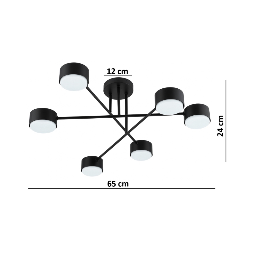 Brilagi - LED RGB+CCT dimbare opbouwplafondlamp MONO 6xGX53/14W/230V 2700-6500K Wi-Fi Tuya zwart