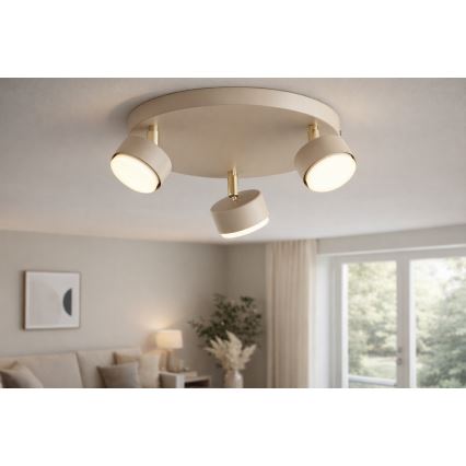 Brilagi - LED RGB+CCT dimbare spot MONO 3xGX53/14W/230V 2700-6500K Wi-Fi Tuya beige/goud