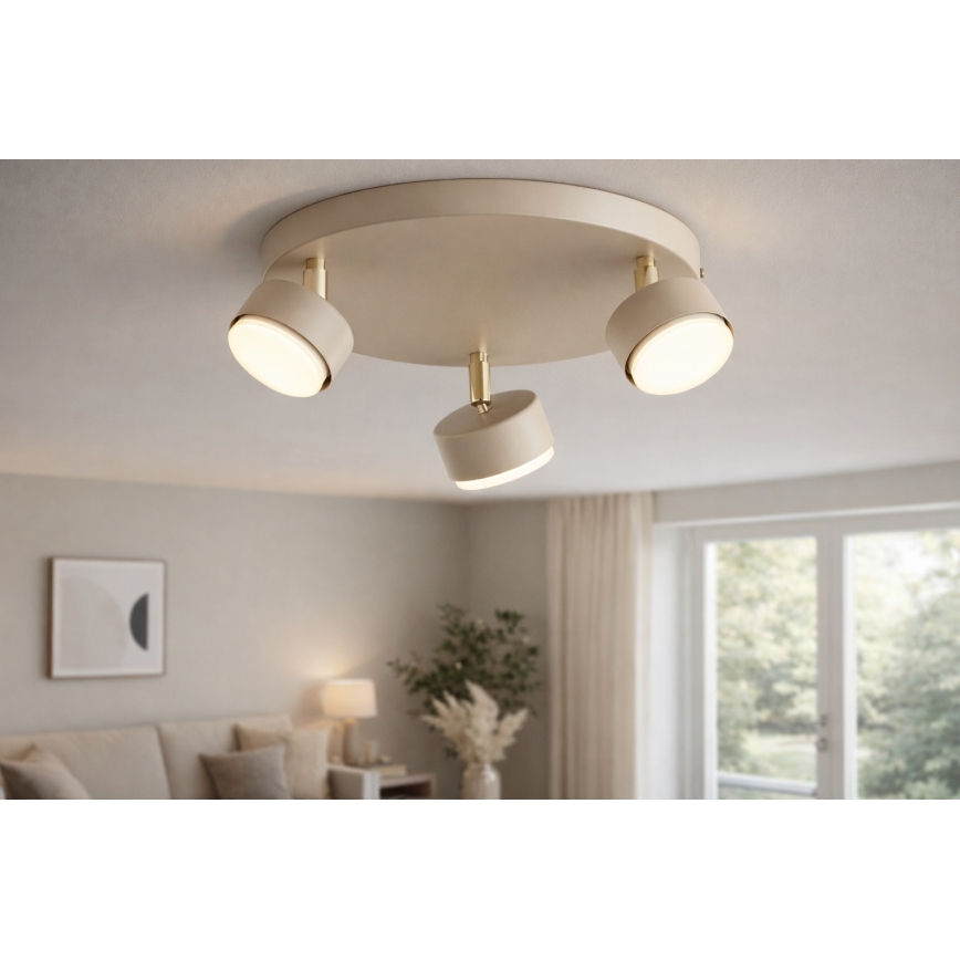 Brilagi - LED RGB+CCT dimbare spot MONO 3xGX53/14W/230V 2700-6500K Wi-Fi Tuya beige/goud