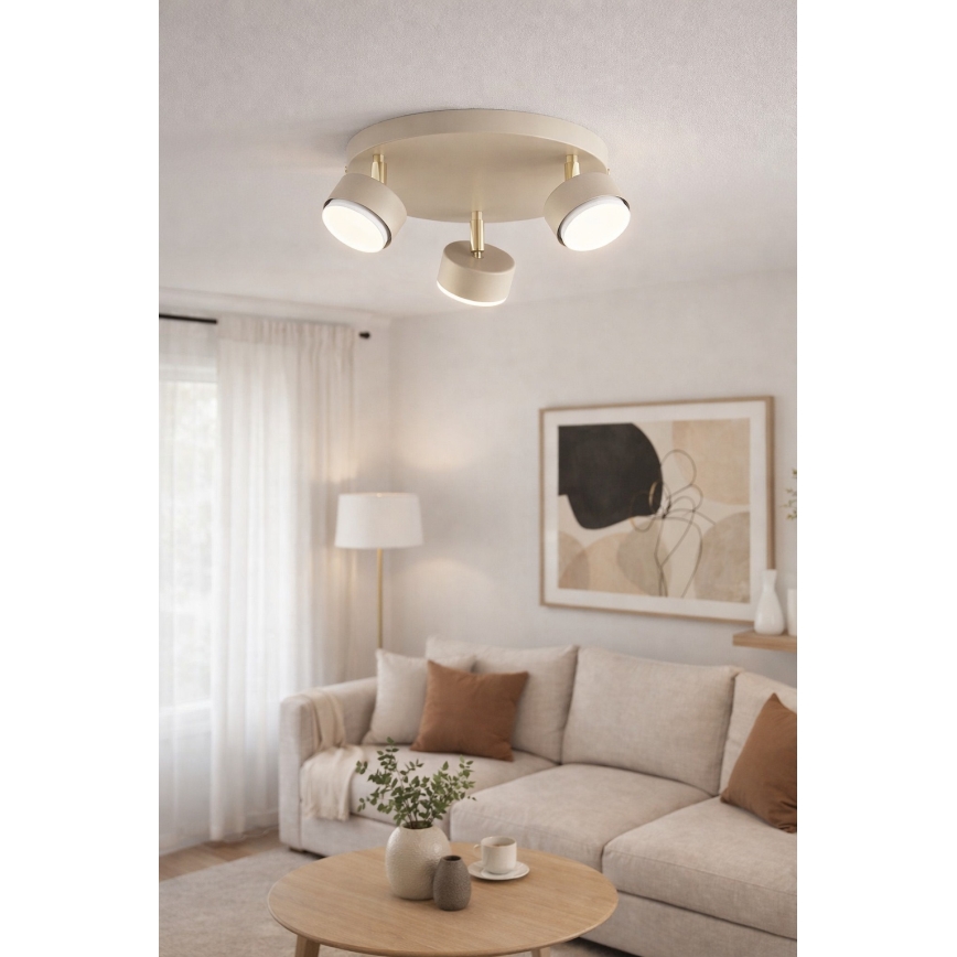 Brilagi - LED RGB+CCT dimbare spot MONO 3xGX53/14W/230V 2700-6500K Wi-Fi Tuya beige/goud