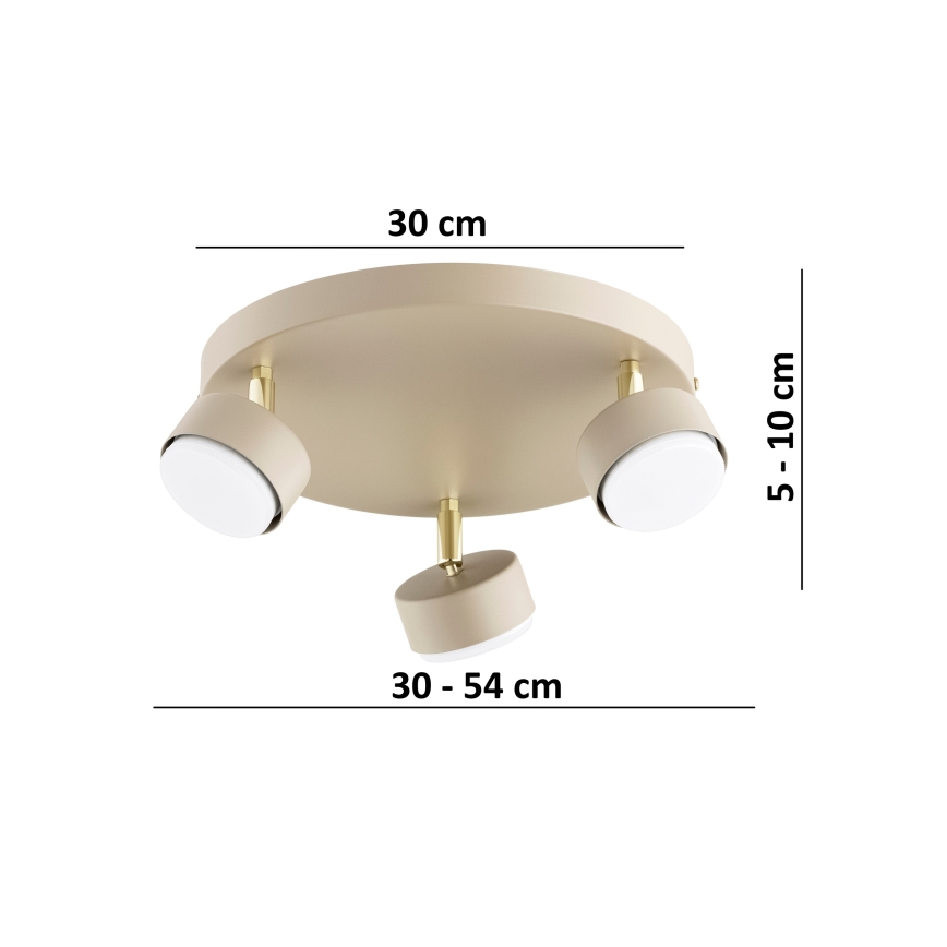 Brilagi - LED RGB+CCT dimbare spot MONO 3xGX53/14W/230V 2700-6500K Wi-Fi Tuya beige/goud