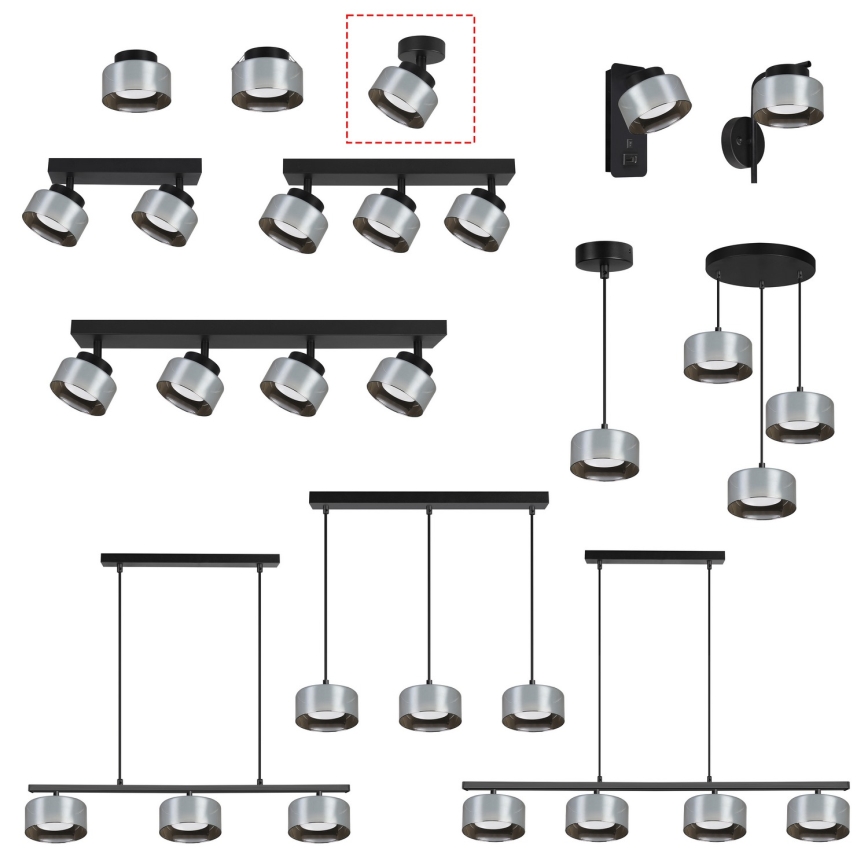 Brilagi - LED RGB+CCT dimbare plafondspot AURA LUX 1xGX53/14W/230V 2700-6500K Wi-Fi Tuya zwart/gerookt