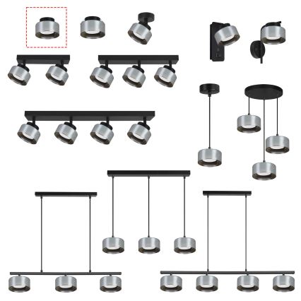Brilagi - LED RGB+CCT Dimbaar inbouwspot AURA LUX 1xGX53/14W/230V 2700-6500K Wi-Fi Tuya zwart/gerookt glas
