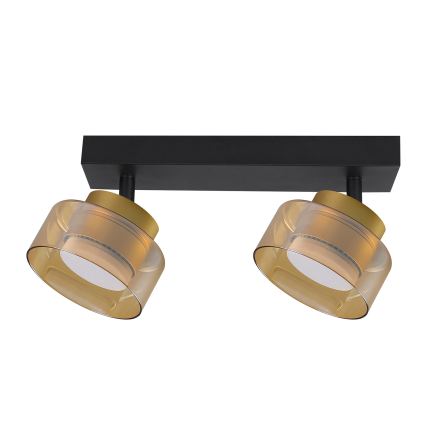 Brilagi - LED RGB+CCT dimbare spot AURA LUX 2xGX53/14W/230V 2700-6500K Wi-Fi Tuya zwart/goud